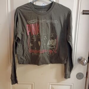 2/$10 Pink Floyd Grey Long Sleeve Tee with Pink Graphic Medium
